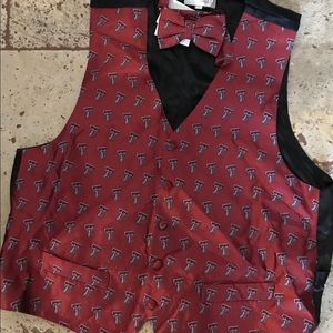 Texas tech vest and bow ties set new vest XXLarge
